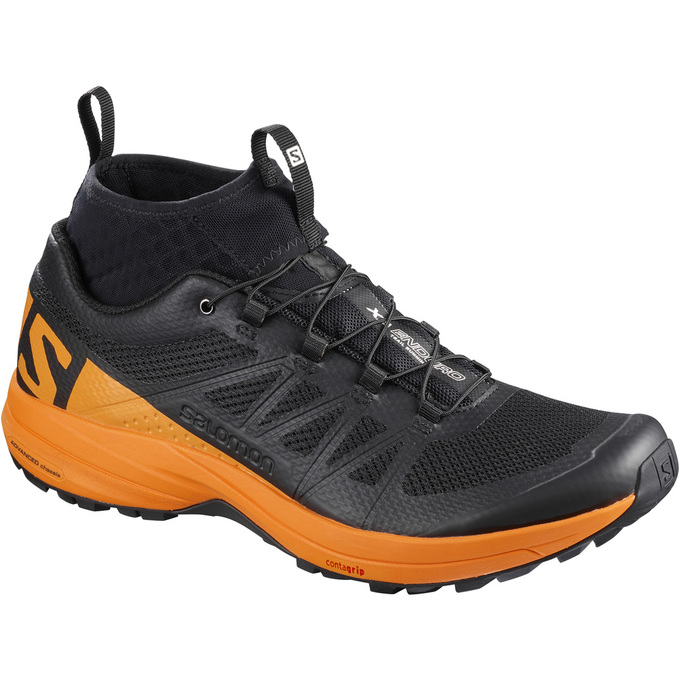 Salomon XA ENDURO Zapatillas Trail Running Hombre - Negras / Naranjas - Colombia (58920-HACU)